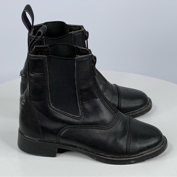 Somerset Boots Paddock English Riding Kids Equestrian Black Faux Leather 12 - Picture 7 of 15